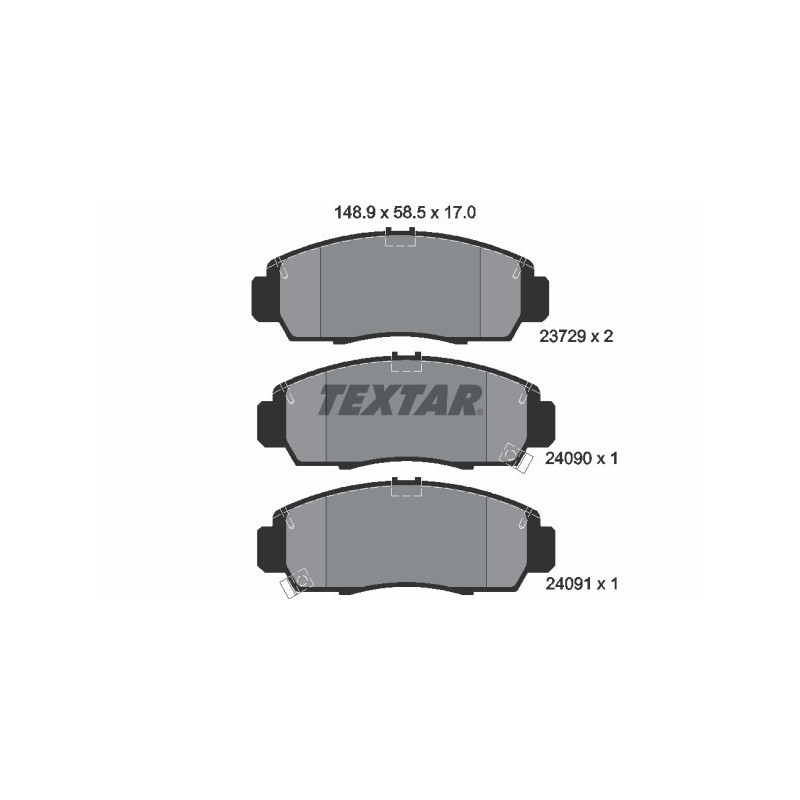 TEXTAR 2372901 Brake Pads Set Front for Accord Civic Stream Odyssey Stepwgn Shuttle TSX RL TL