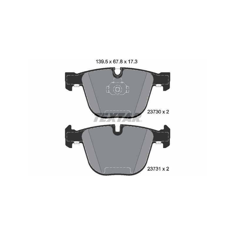TEXTAR 2373001 Brake Pads Set Rear for 5 X6 X5 6 7 3 Azure Phantom 1 Arnage Brooklands