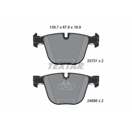 TEXTAR 2373101 Brake Pads Set Rear for