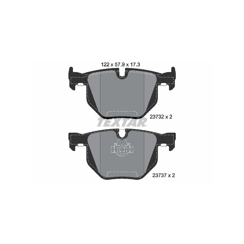 TEXTAR 2373201 Plaquettes de frein arrière pour BMW 5 6