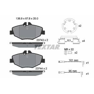 TEXTAR 2374303 Pastiglie freno anteriore per Mercedes E