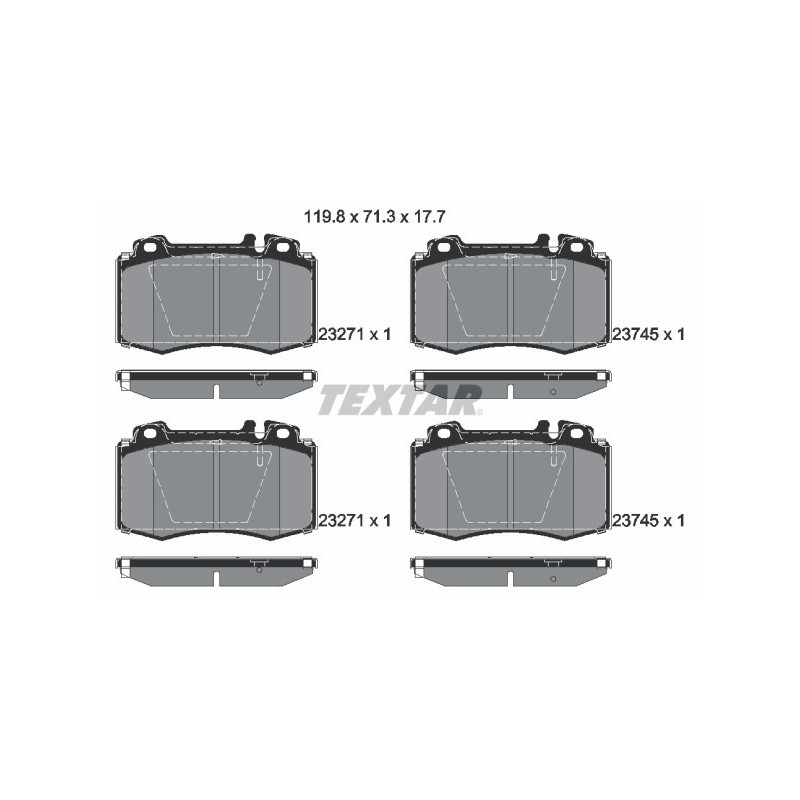 TEXTAR 2374502 Brake Pads Set Front for