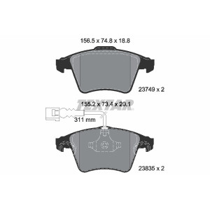 TEXTAR 2374901 Plaquettes de frein avant pour VW Touareg