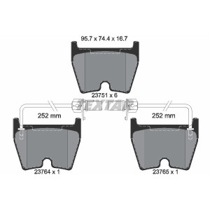TEXTAR 2375101 Brzdové destičky přední pro Phaeton R8 Gallardo A6