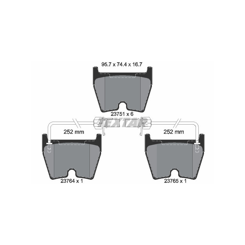 TEXTAR 2375101 Pastillas de freno delantero para Phaeton R8 Gallardo A6
