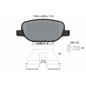 TEXTAR 2376001 Brake Pads Set Rear for 159 Thesis Brera Spider