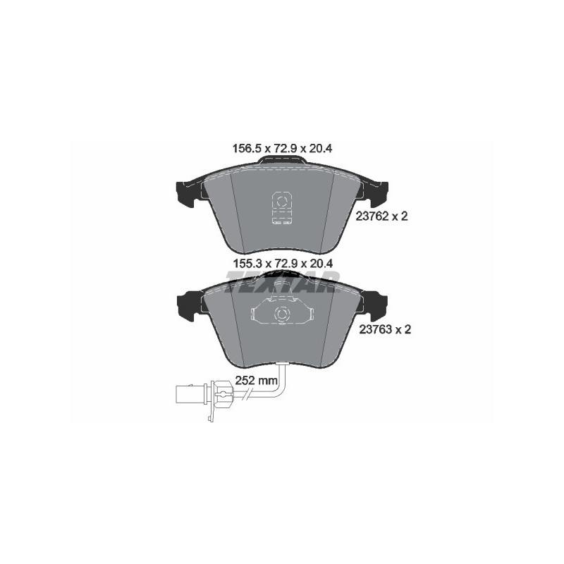 TEXTAR 2376201 Bremsbeläge Vorne für Audi A6 Allroad