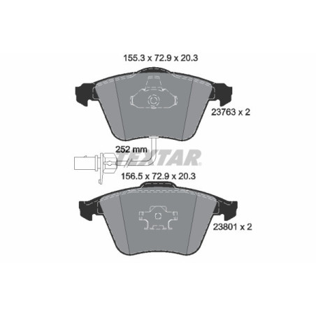 TEXTAR 2376302 Plaquettes de frein Avant pour