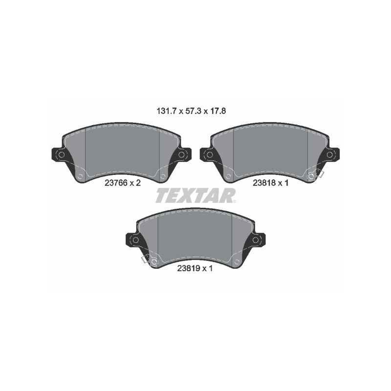 TEXTAR 2376601 Brzdové platničky predný pre Toyota Corolla