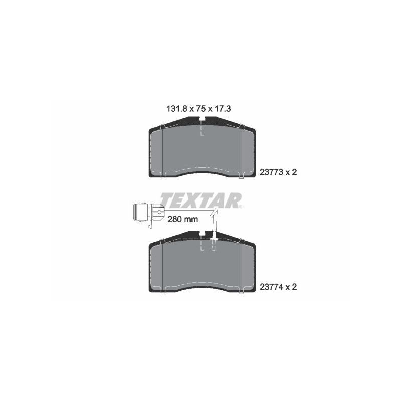 TEXTAR 2377301 Brzdové destičky přední pro Audi A8