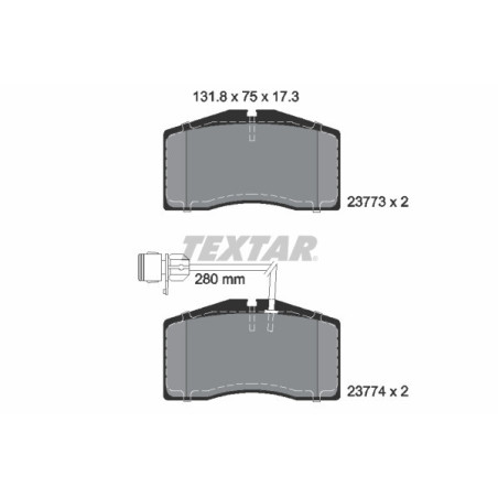 TEXTAR 2377301 Brake Pads Set Front for