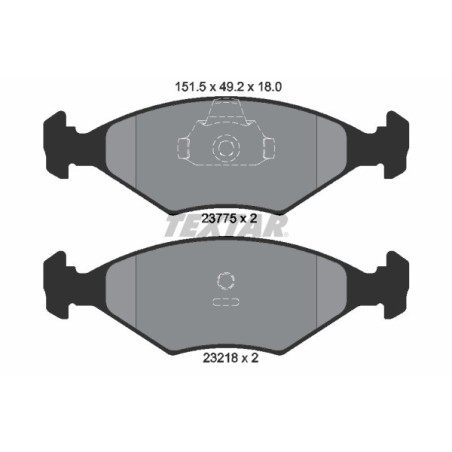 TEXTAR 2377501 Brake Pads Set Front for Fiat Siena Palio