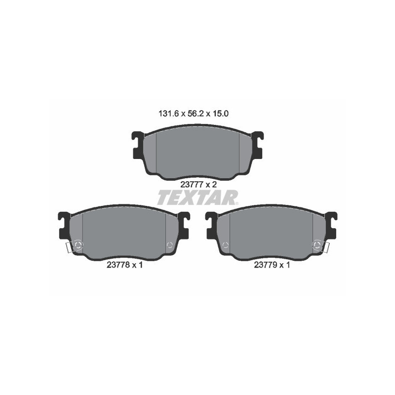 TEXTAR 2377701 Bremsbeläge Vorne für Mazda 626 Premacy