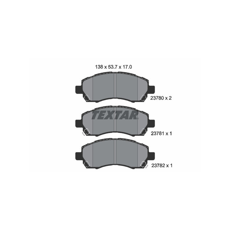 TEXTAR 2378001 Bremsbeläge Vorne für Subaru Impreza Legacy