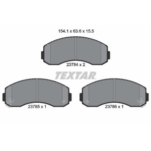 TEXTAR 2378401 Klocki hamulcowe przód dla Bongo K2500 K2700 Besta Hi-Topic K2900