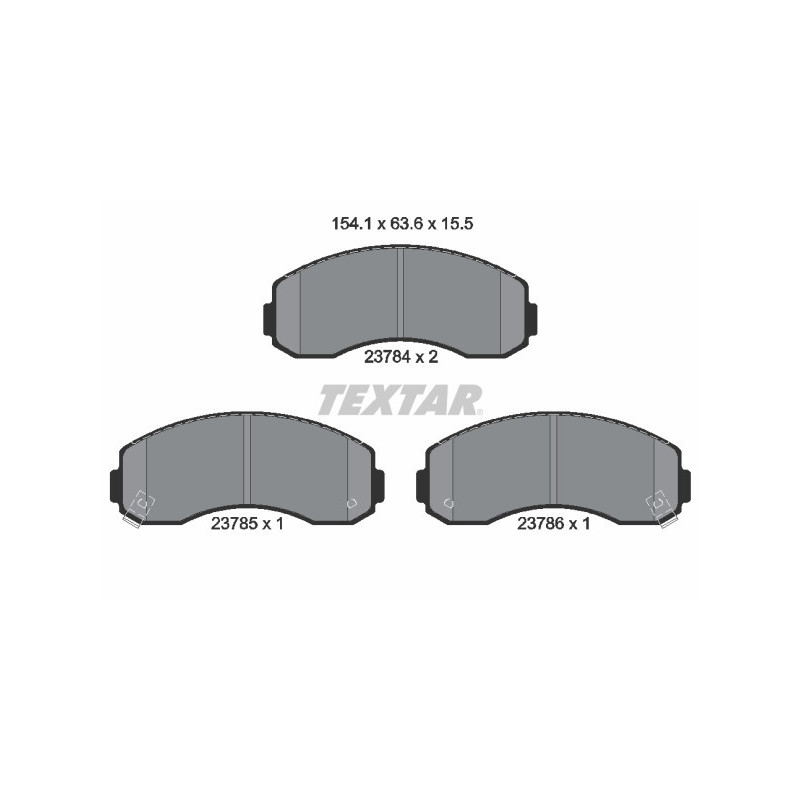 TEXTAR 2378401 Plaquettes de frein Avant pour