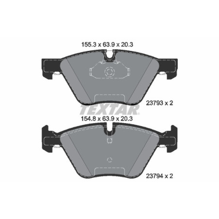 TEXTAR 2379301 Brzdové platničky predný pre BMW 5 X1
