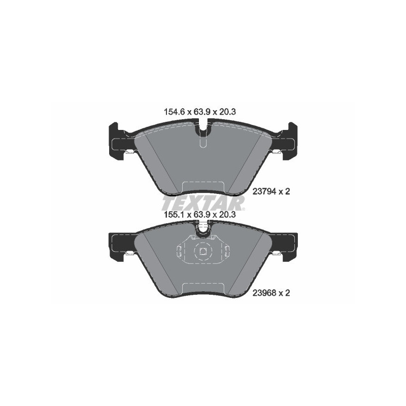 TEXTAR 2379401 Brzdové platničky predný pre BMW 3 Z4 X1