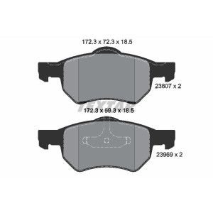 TEXTAR 2380701 Plaquettes de frein Avant pour