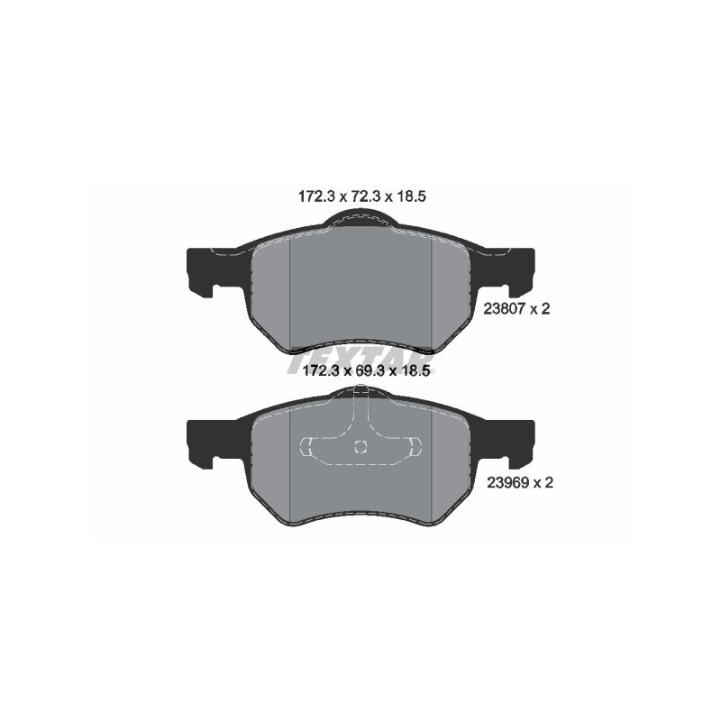 TEXTAR 2380701 Plaquettes de frein avant pour Chrysler Voyager