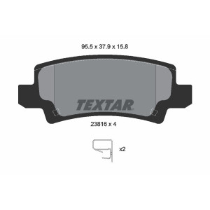 TEXTAR 2381601 Klocki hamulcowe tył dla Toyota Corolla