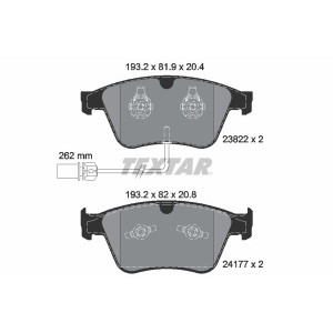 TEXTAR 2382201 Brzdové platničky predný pre Bentley Continental