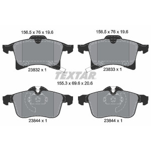 TEXTAR 2383201 Pastiglie freno anteriore per Astra Meriva Zafira Combo Astravan Corsa Adam