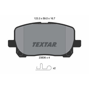 TEXTAR 2383601 Plaquettes de frein Avant pour