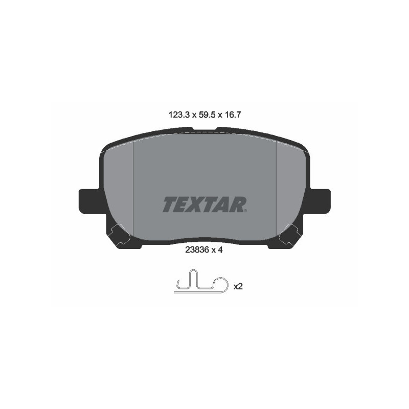TEXTAR 2383601 Plaquettes de frein Avant pour