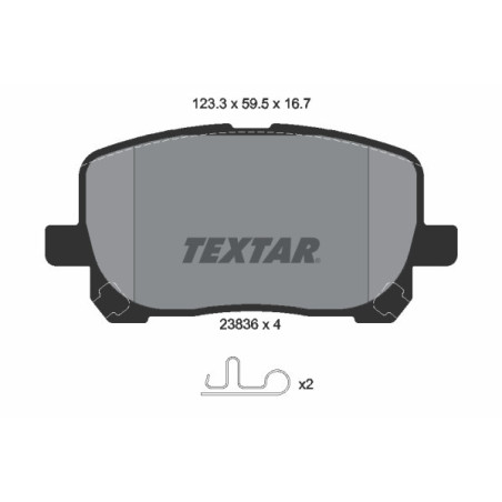 TEXTAR 2383601 Klocki hamulcowe przód dla Avensis Matrix Corolla