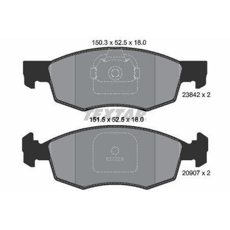 TEXTAR 2384201 Brake Pads Set Front for Doblo Argo Cronos