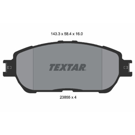 TEXTAR 2385501 Brzdové platničky predný pre Alphard Camry ES Sienna Avalon
