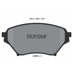 TEXTAR 2386301 Plaquettes de frein avant pour Mazda MX-5