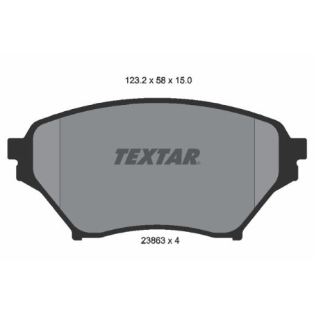 TEXTAR 2386301 Brzdové destičky přední pro Mazda MX-5