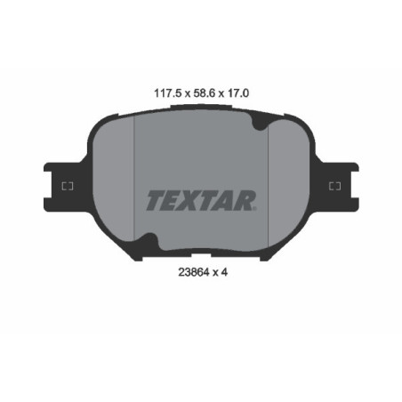 TEXTAR 2386401 Plaquettes de frein avant pour Corolla IS Celica Crown Matrix TC
