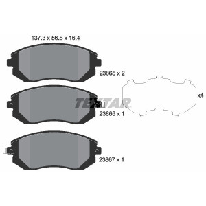 TEXTAR 2386501 Pastillas de freno delantero para Legacy Impreza Forester Outback XV 9-2X