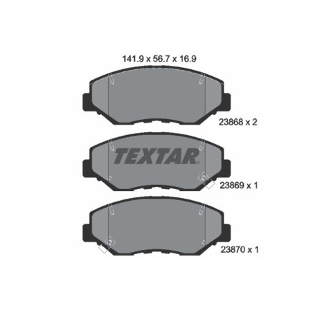 TEXTAR 2386801 Plaquettes de frein avant pour Civic Accord CR-V Element Pilot Stepwgn
