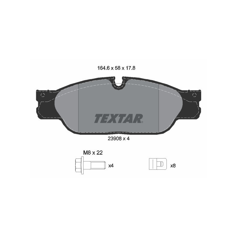 TEXTAR 2390801 Pastiglie freno anteriore per XJ S-Type Super