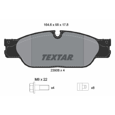 TEXTAR 2390801 Plaquettes de frein avant pour XJ S-Type Super