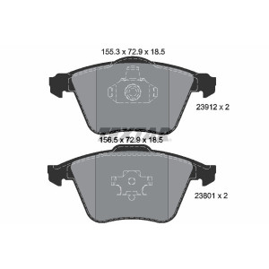 TEXTAR 2391201 Brzdové platničky predný pre 9-3 V40 V50 3 S40 C70 9-3X C30 Focus