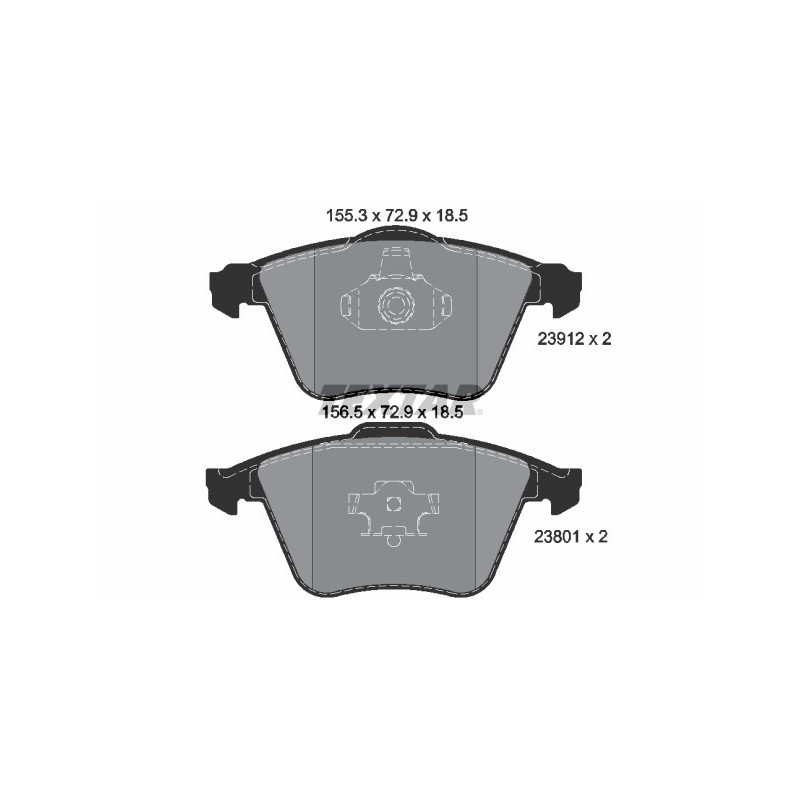TEXTAR 2391201 Brzdové destičky přední pro 9-3 V40 V50 3 S40 C70 9-3X C30 Focus