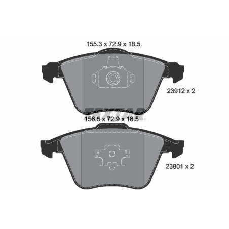 TEXTAR 2391201 Bremsbeläge Vorne für 9-3 V40 V50 3 S40 C70 9-3X C30 Focus