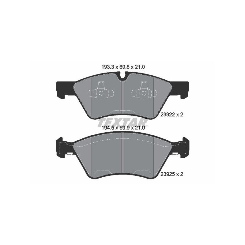 TEXTAR 2392201 Brzdové platničky predný pre Mercedes R M E GL G