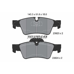 TEXTAR 2392302 Brzdové platničky zadný pre Mercedes R M GL G