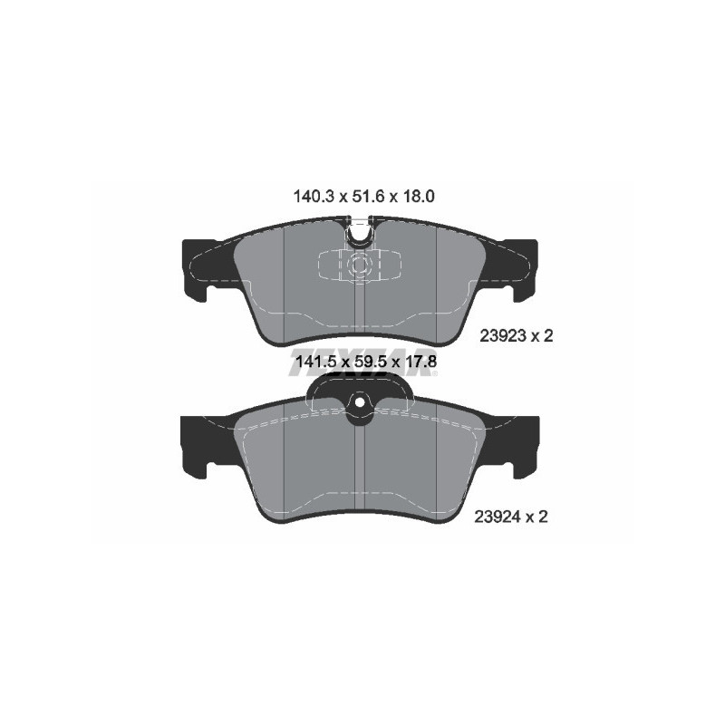 TEXTAR 2392302 Bremsbeläge Hinten für Mercedes R M GL G