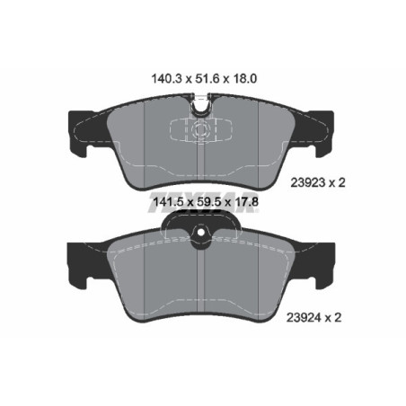 TEXTAR 2392302 Plaquettes de frein arrière pour Mercedes R M GL G