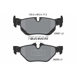 TEXTAR 2392701 Plaquettes de frein arrière pour BMW 3 1 X1