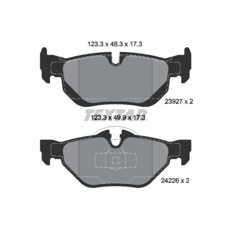 TEXTAR 2392701 Plaquettes de frein arrière pour BMW 3 1 X1