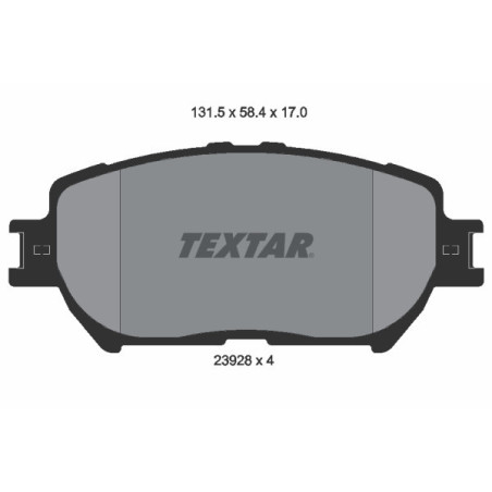 TEXTAR 2392801 Klocki hamulcowe Przód dla