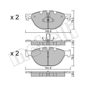 Pastiglie freno Anteriore per BMW 5 6 7 METELLI 22-0830-0